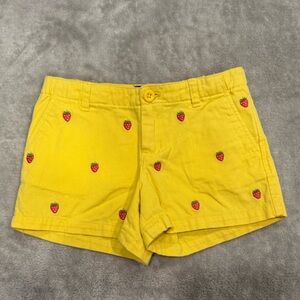 Ralph Lauren Strawberry Embroidered Shorts in Yellow - Girls Size 6